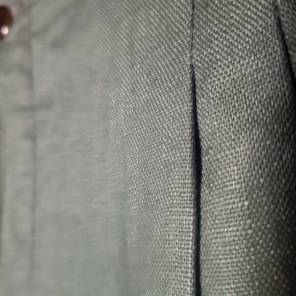 INDEX Linen Women's Wide Leg High-Waisted Pleated Sage Ankle Pant - Size 33/27 - Picture 8 of 15